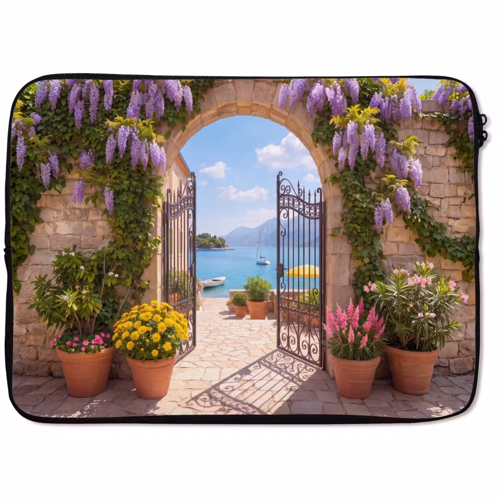 Laptophoes - Poort - Zee - Uitzicht — 1