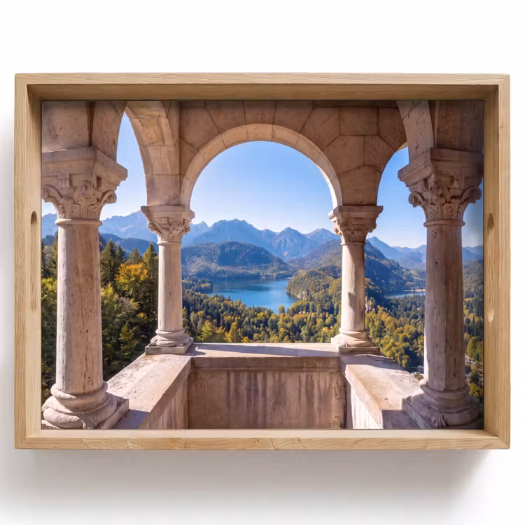 Dienblad - Boog - Uitzicht - Landschap — 1