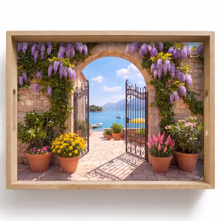 Dienblad - Poort - Zee - Uitzicht — 1