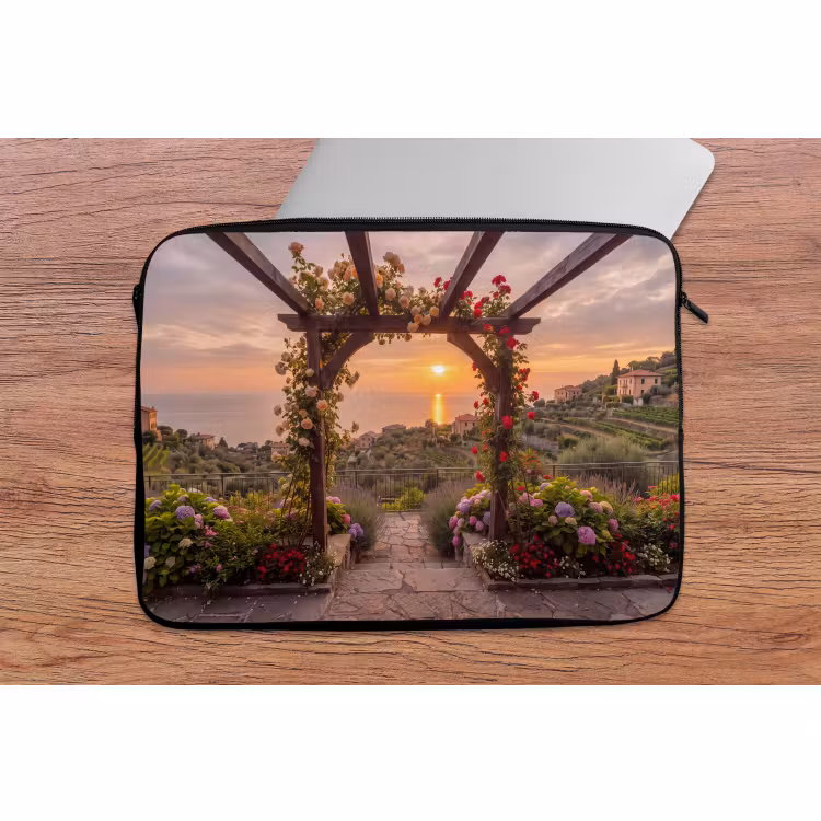 Laptophoes - Pergola - Zee - Zonsondergang — 2