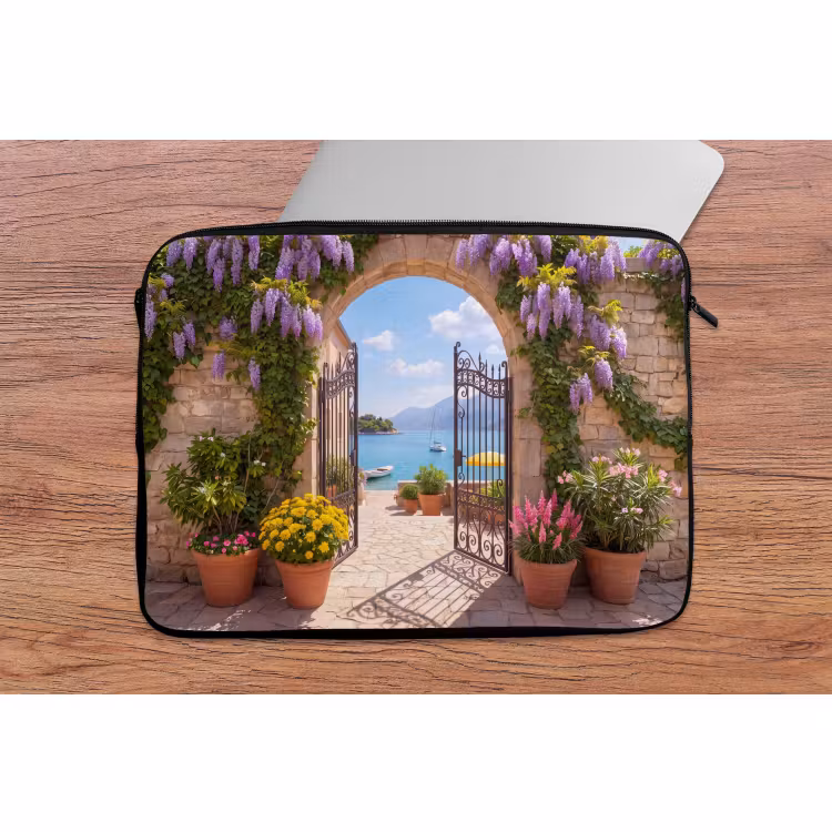 Laptophoes - Poort - Zee - Uitzicht — 2