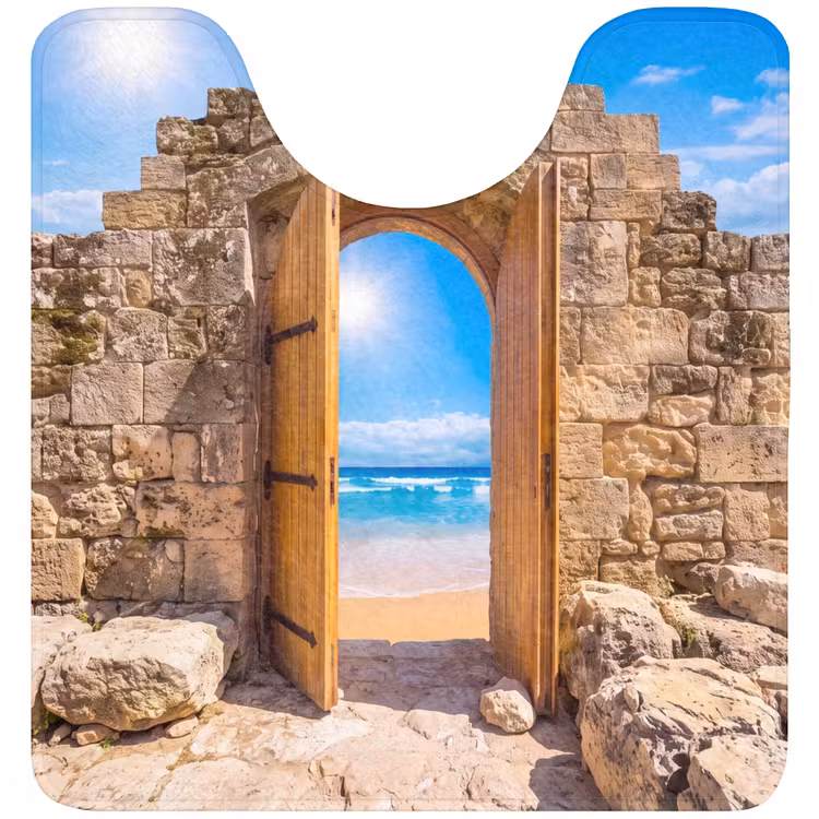 Wc Mat - Deur - Strand - Zee — 1