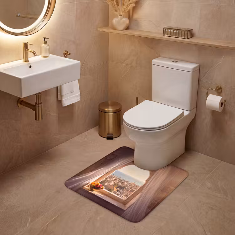 Wc Mat - Raam - Stad - Zee — 3