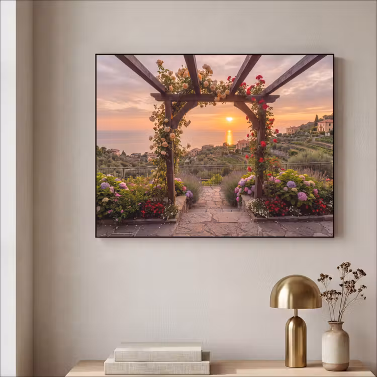 Art Frame - Pergola - Zee - Zonsondergang — 5
