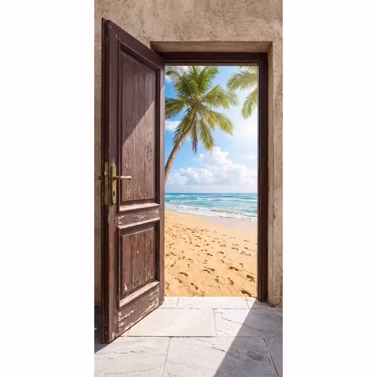 Behang - Deur - Zee - Zomer — 2