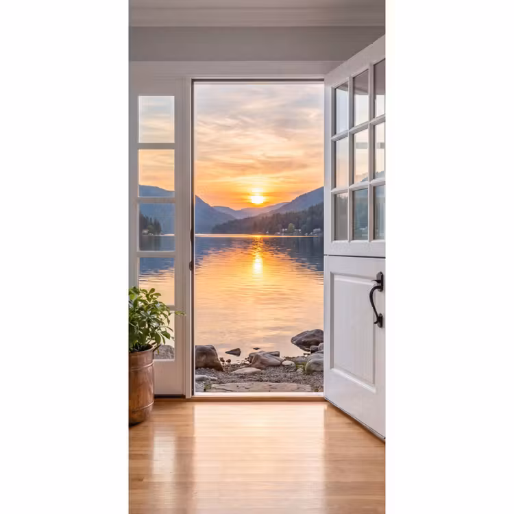 Behang - Meer - Zonsondergang - Natuur — 2