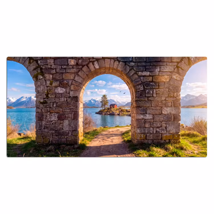 Bureau onderlegger - Huis - Meer - Bergen — 2