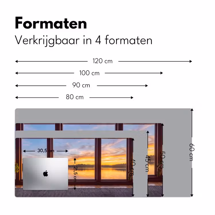 Bureau onderlegger - Raam - Meer - Natuur — 8