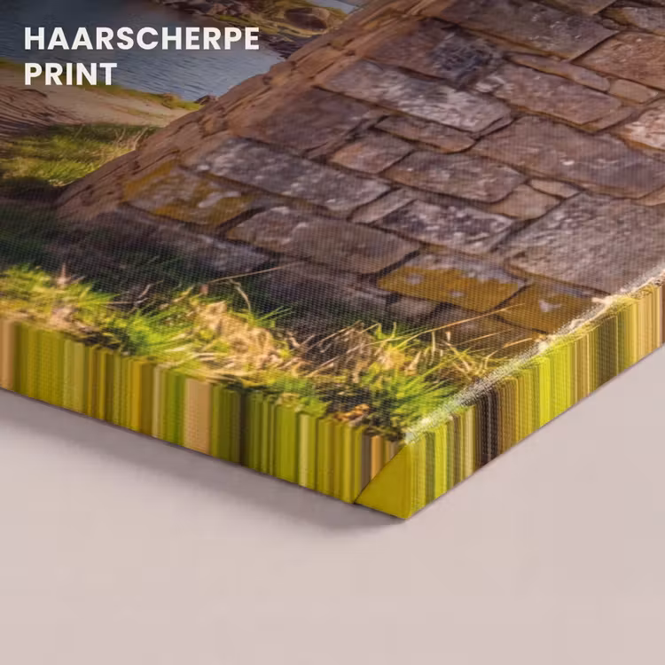 Canvas schilderij - Huis - Meer - Bergen — 5