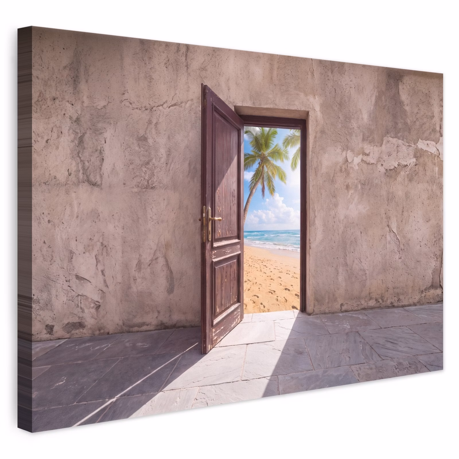 Canvas schilderij - Deur - Zee - Zomer — 1