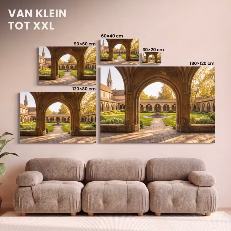 Canvas schilderij - Architectuur - Tuin - Fontein — 8