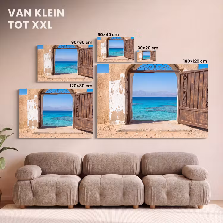 Canvas schilderij - Poort - Zee - Natuur — 8