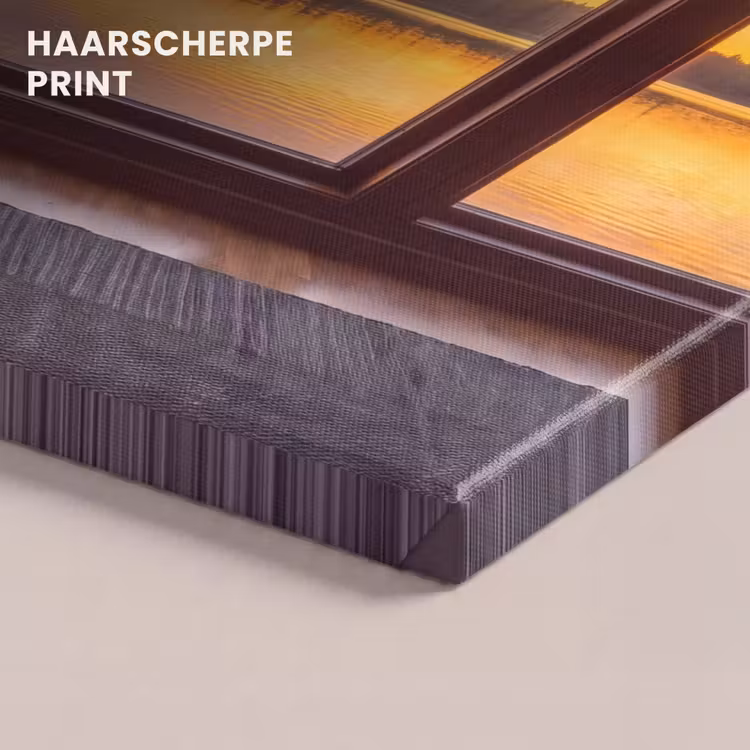 Canvas schilderij - Raam - Meer - Natuur — 5