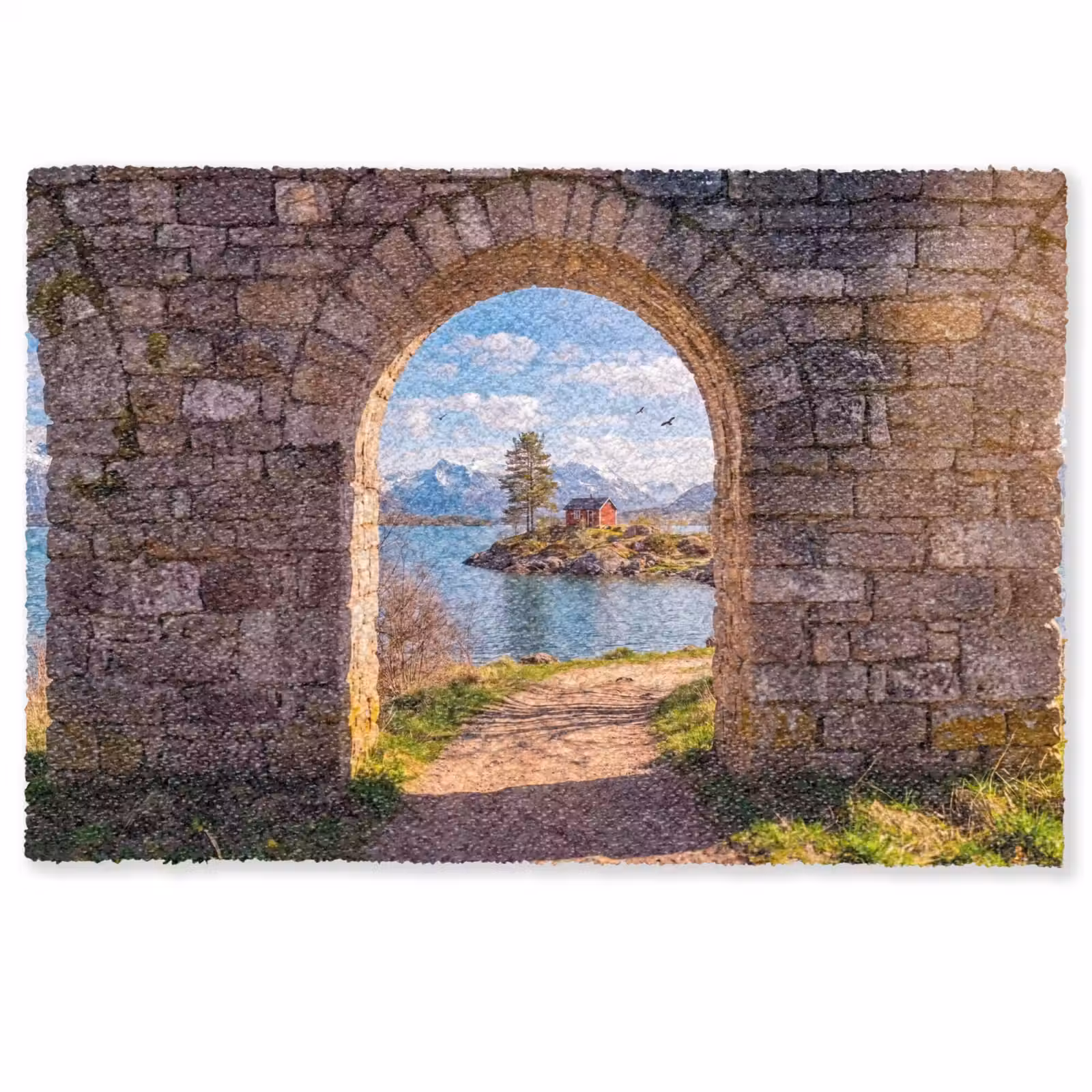 Deurmat - Huis - Meer - Bergen — 1