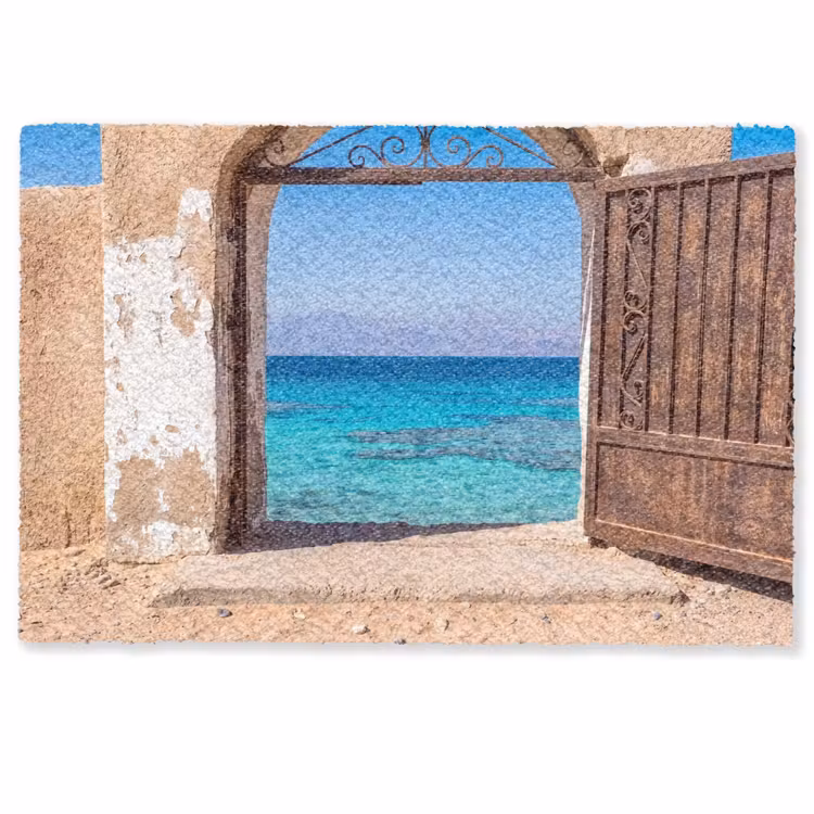 Deurmat - Poort - Zee - Natuur — 1