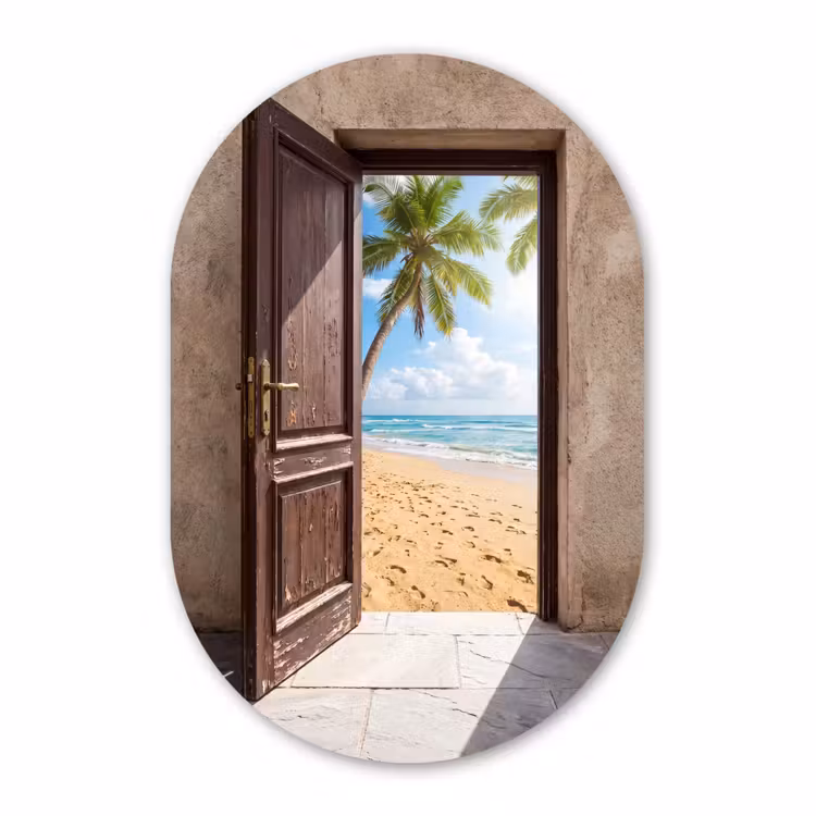 Muurovaal - Glas - Deur - Zee - Zomer — 1