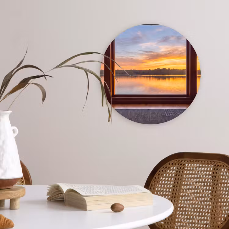 Muurcirkel - Raam - Meer - Natuur — 4