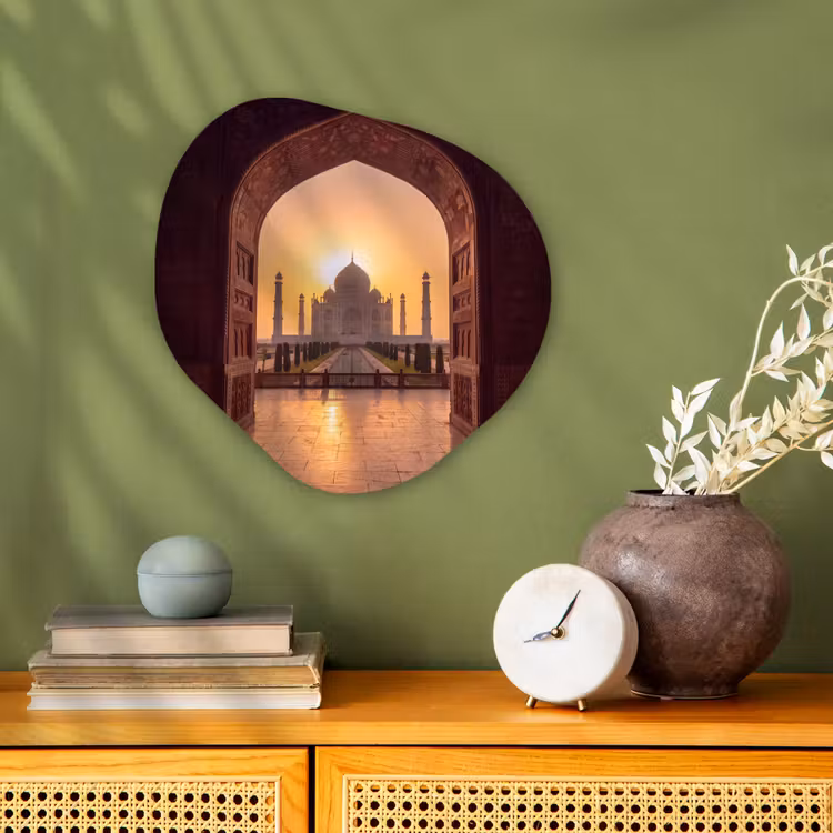 Organisch schilderij - Forex - Monument - Zonsondergang - Goud — 2