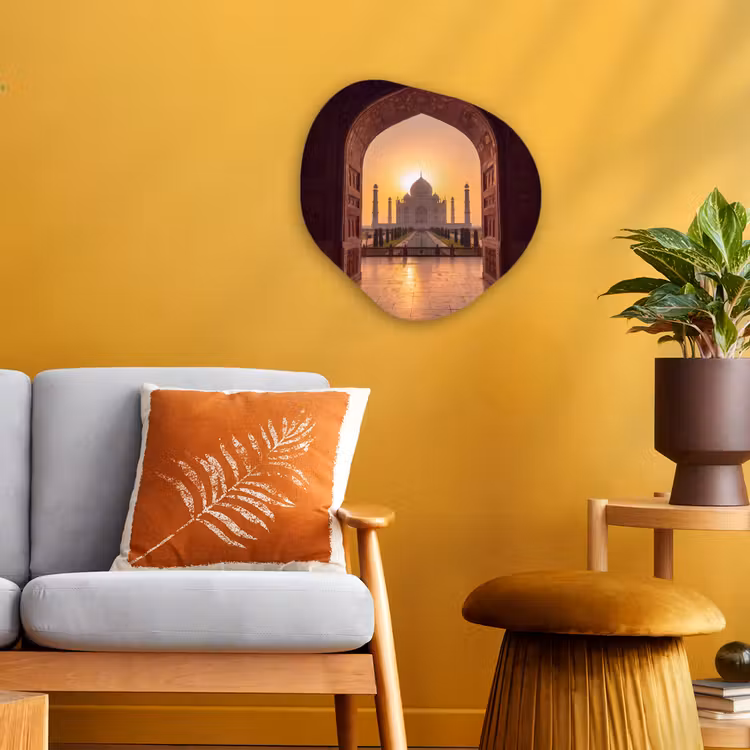Organisch schilderij - Forex - Monument - Zonsondergang - Goud — 3