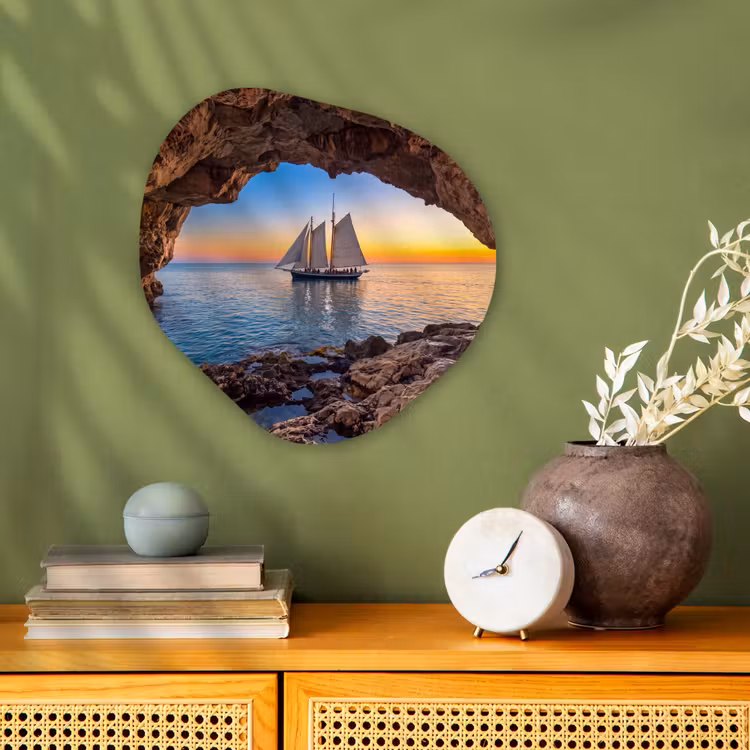 Organisch schilderij - Forex - Zeilboot - Zonsondergang - Zee — 2