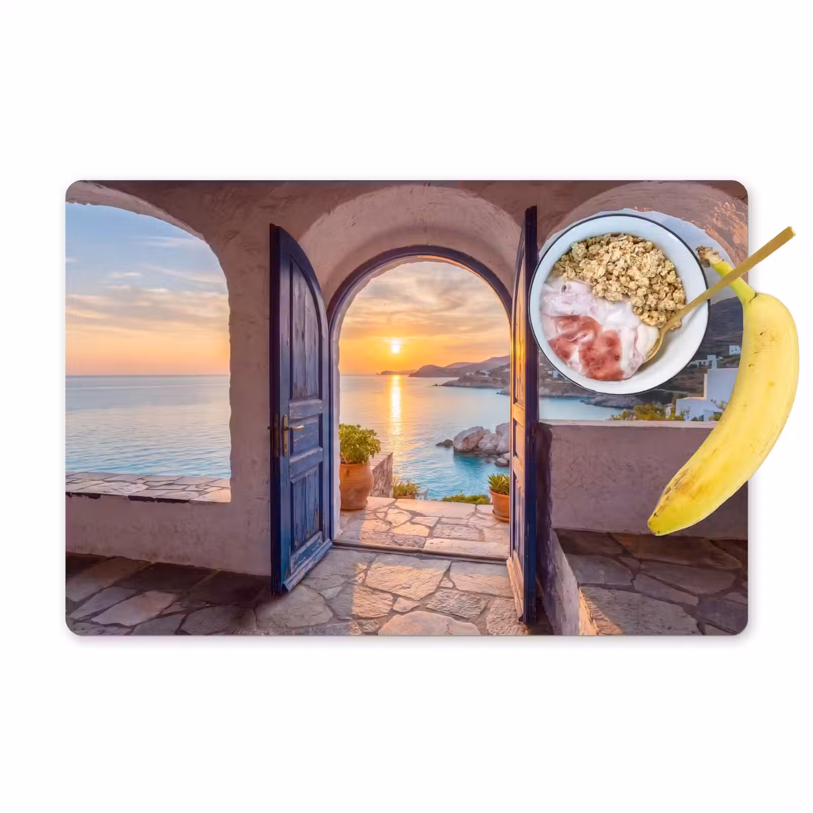 Placemat - 6 stuks - Open deur - Zee — 1