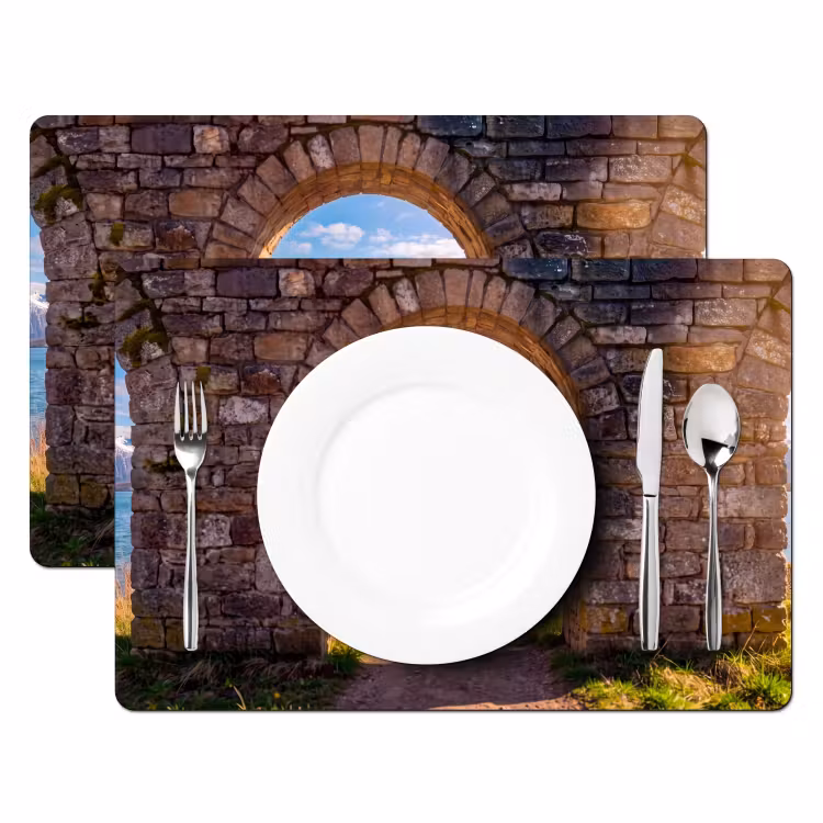 Placemat - 6 stuks - Huis - Meer - Bergen — 2