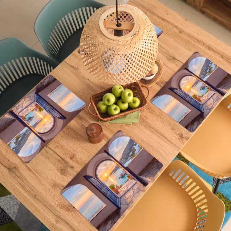 Placemat - 6 stuks - Open deur - Zee — 4