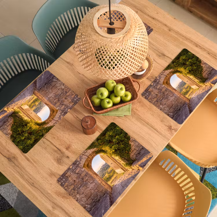 Placemat - 6 stuks - Architectuur - Landschap - Zonlicht — 4
