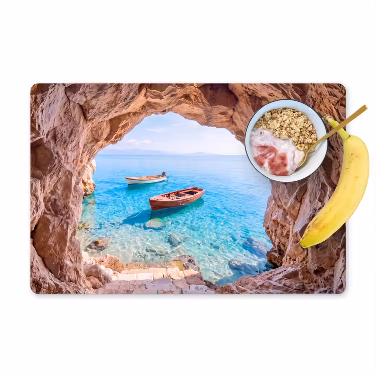 Placemat - 6 stuks - Grot - Zee - Boten — 1