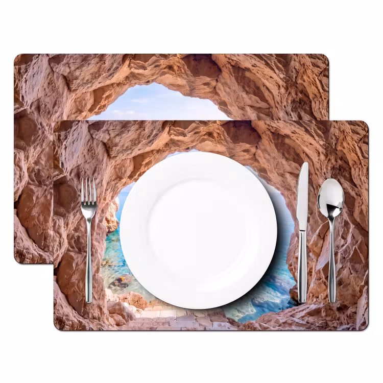 Placemat - 6 stuks - Grot - Zee - Boten — 2