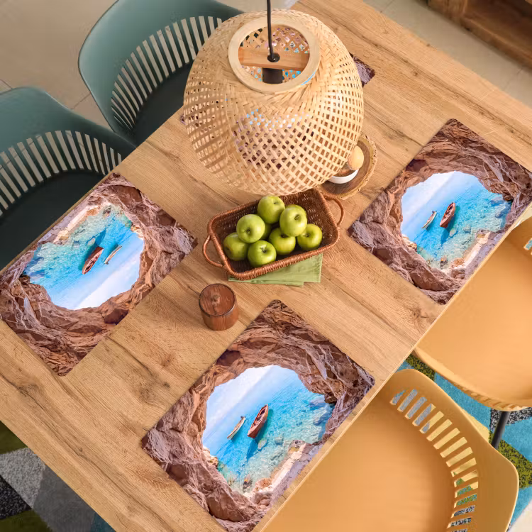 Placemat - 6 stuks - Grot - Zee - Boten — 4