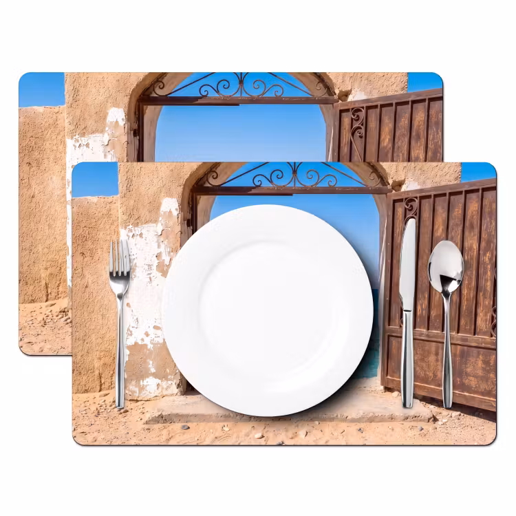 Placemat - 6 stuks - Poort - Zee - Natuur — 2