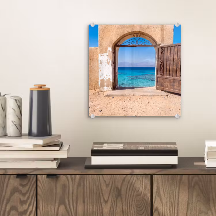 Glas schilderij - Poort - Zee - Natuur — 2