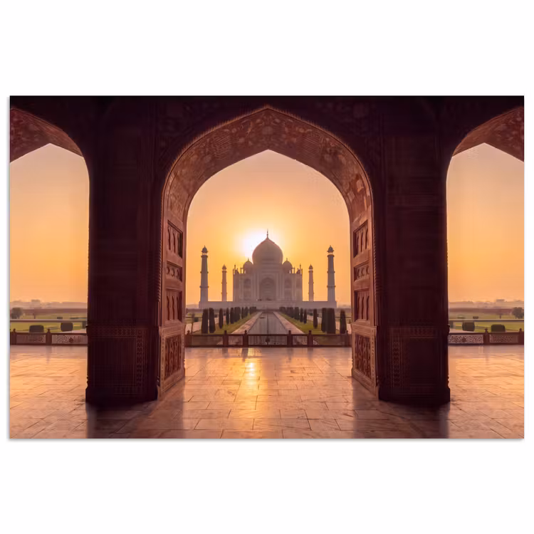 Poster - Monument - Zonsondergang - Goud — 1
