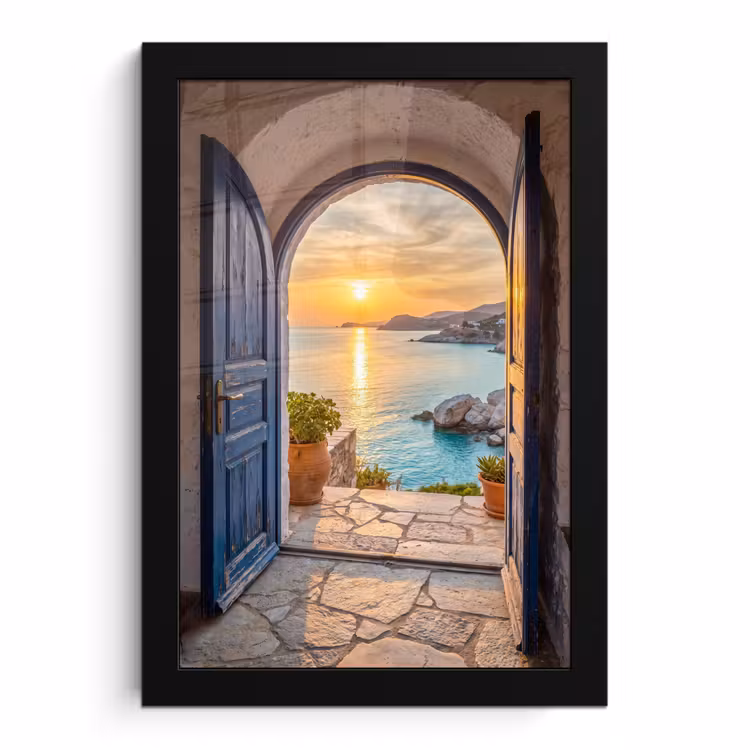 Poster met lijst - Open deur - Zee — 1