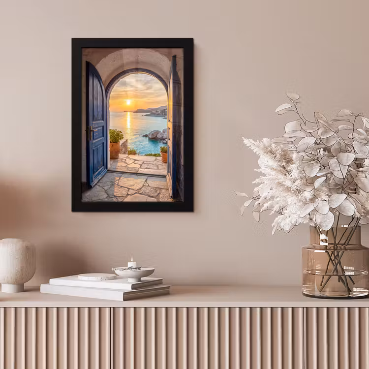 Poster met lijst - Open deur - Zee — 5