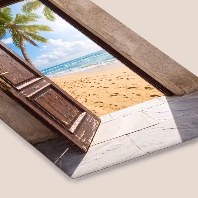 Poster met lijst - Deur - Zee - Zomer — 7