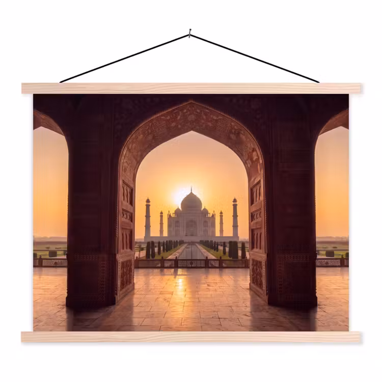 Schoolplaat - Monument - Zonsondergang - Goud — 1