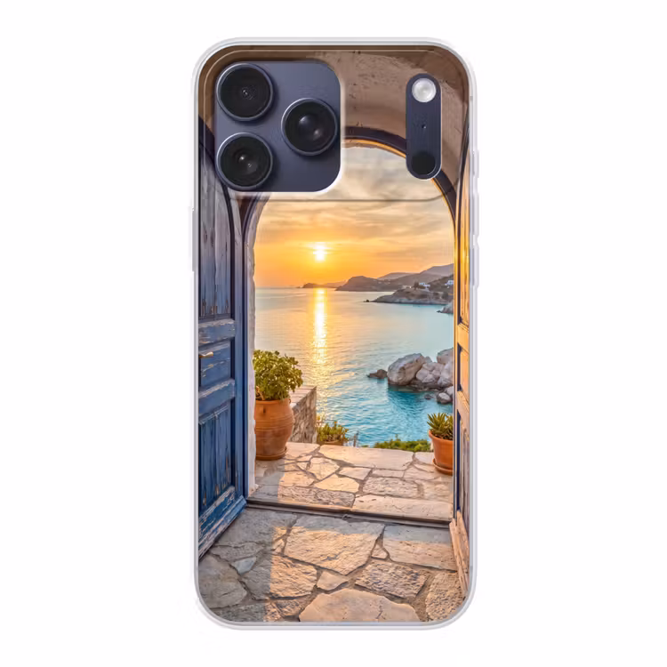 Telefoonhoesje Softcase - Open deur - Zee — 1