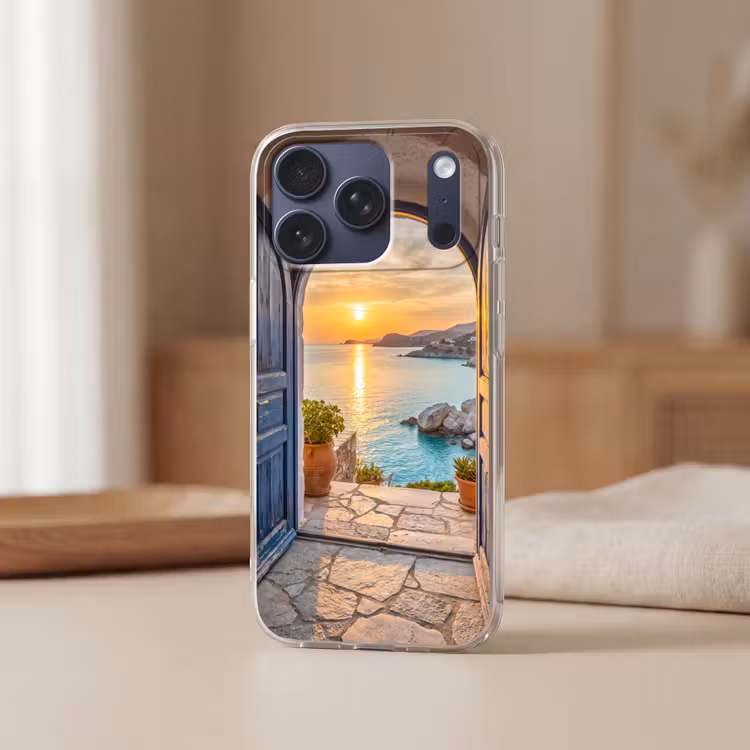 Telefoonhoesje Softcase - Open deur - Zee — 3