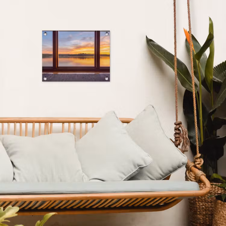 Tuinposter - Raam - Meer - Natuur — 5