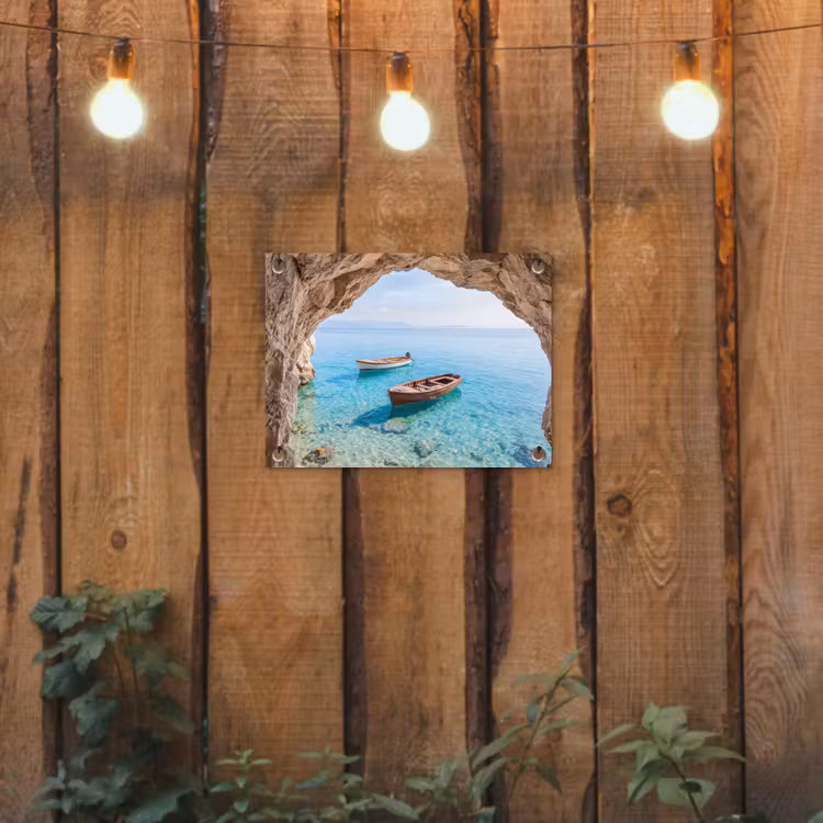 Tuinposter - Grot - Zee - Boten — 2