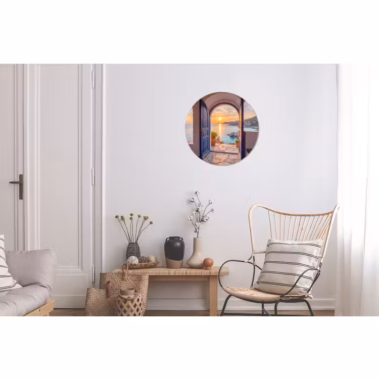Wandcirkel - Aluminium - Open deur - Zee — 2