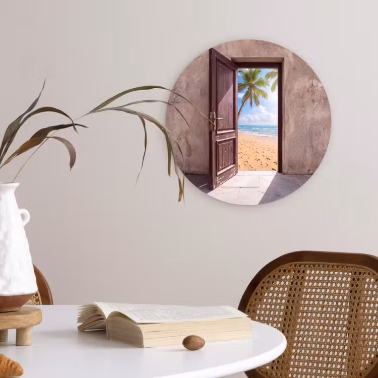 Wandcirkel - Glas - Deur - Zee - Zomer — 4
