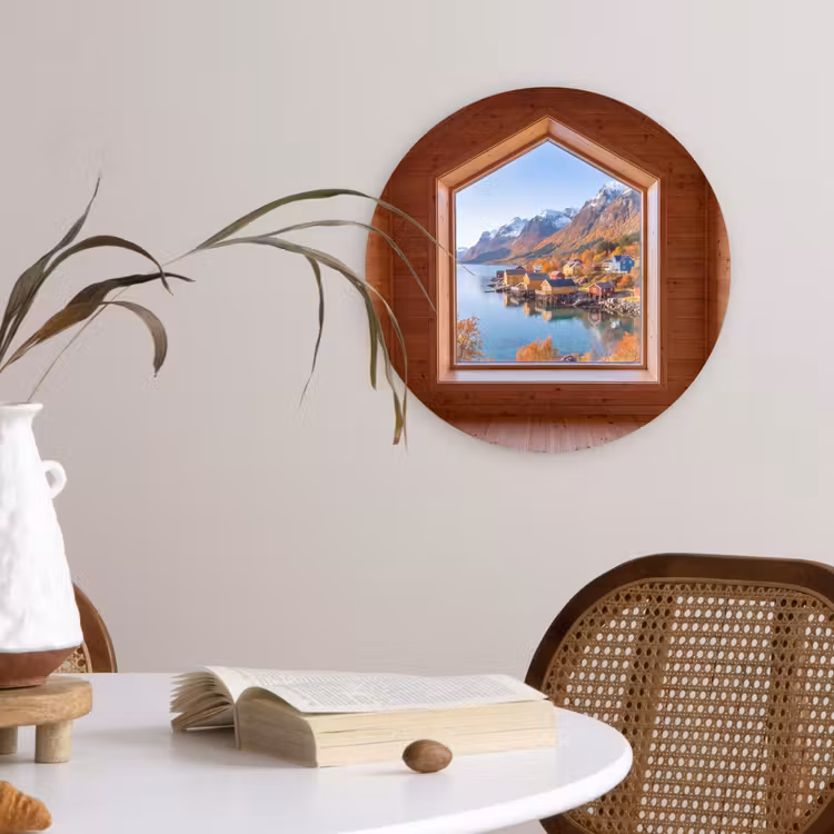 Wandcirkel - Glas - Uitzicht - Fjord - Herfst — 4