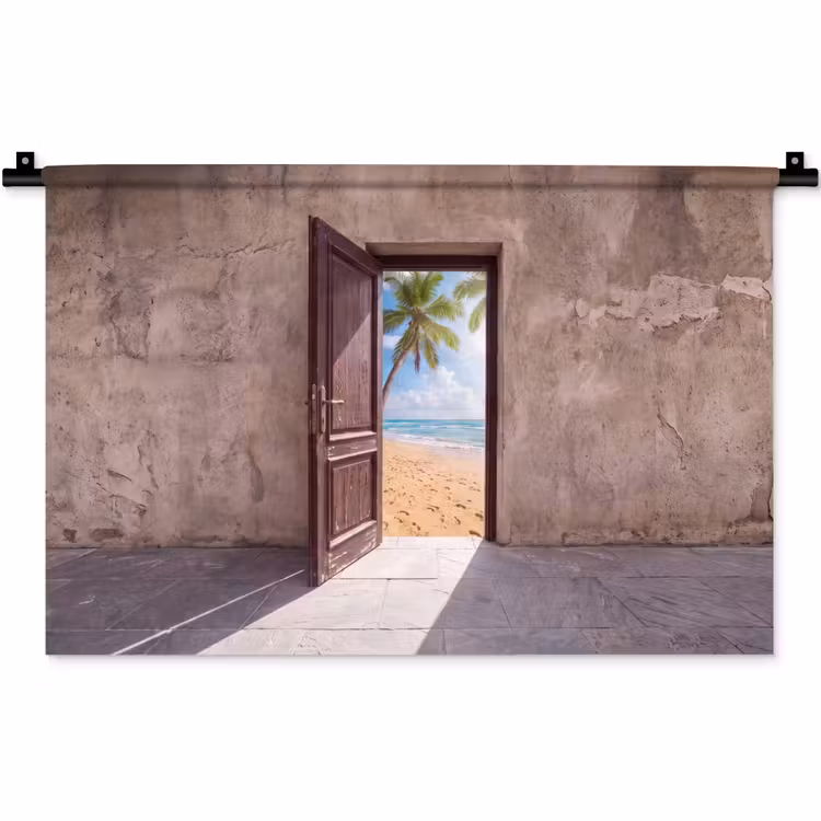 Wandkleed - Deur - Zee - Zomer — 1