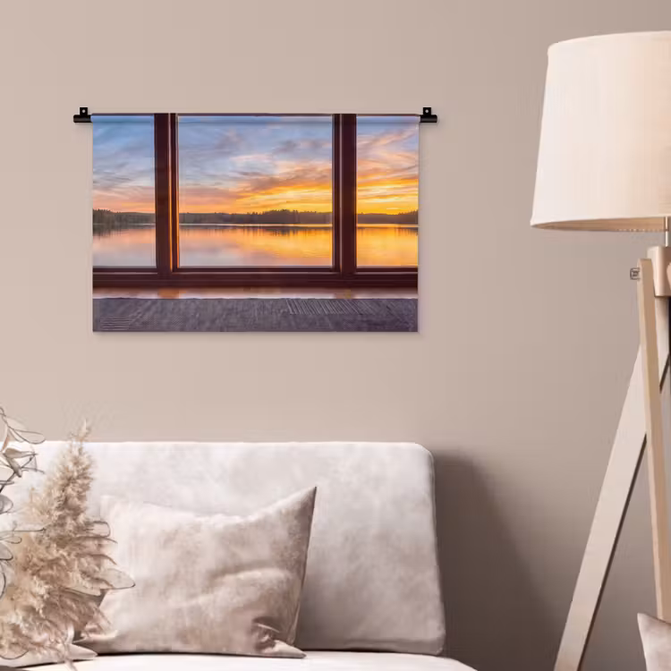 Wandkleed - Raam - Meer - Natuur — 2