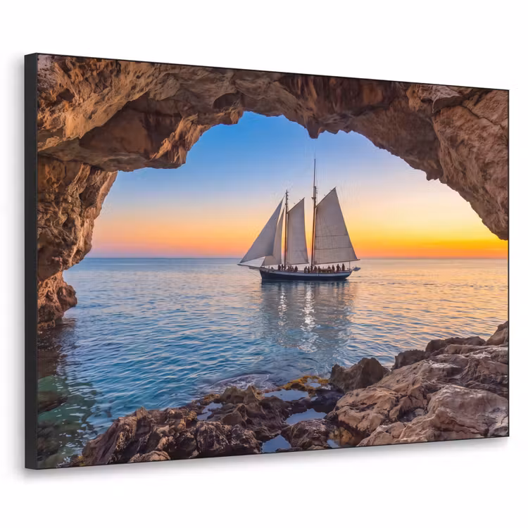 Art Frame - Zeilboot - Zonsondergang - Zee — 1