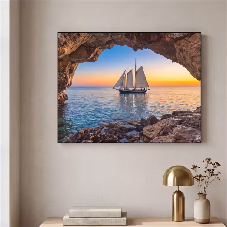 Art Frame - Zeilboot - Zonsondergang - Zee — 5
