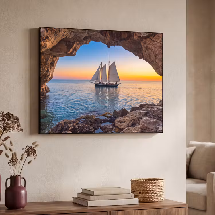 Art Frame - Zeilboot - Zonsondergang - Zee — 7